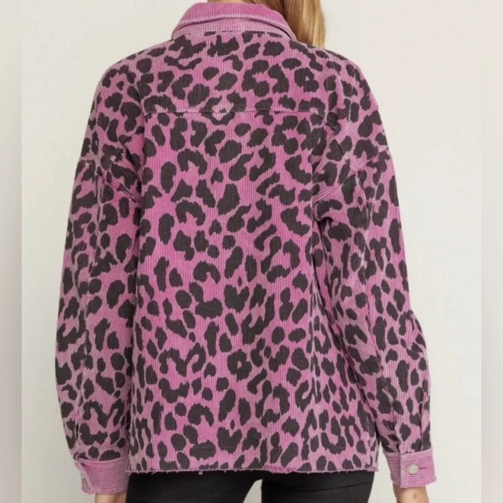 Entro Corduroy Animal Print Jacket Sz M NWOT - Picture 2 of 11